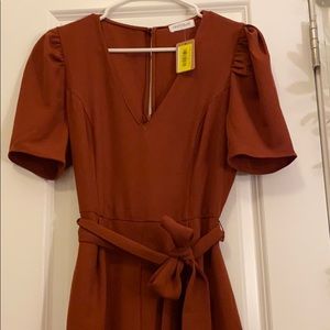 Jumpsuit with tie belt